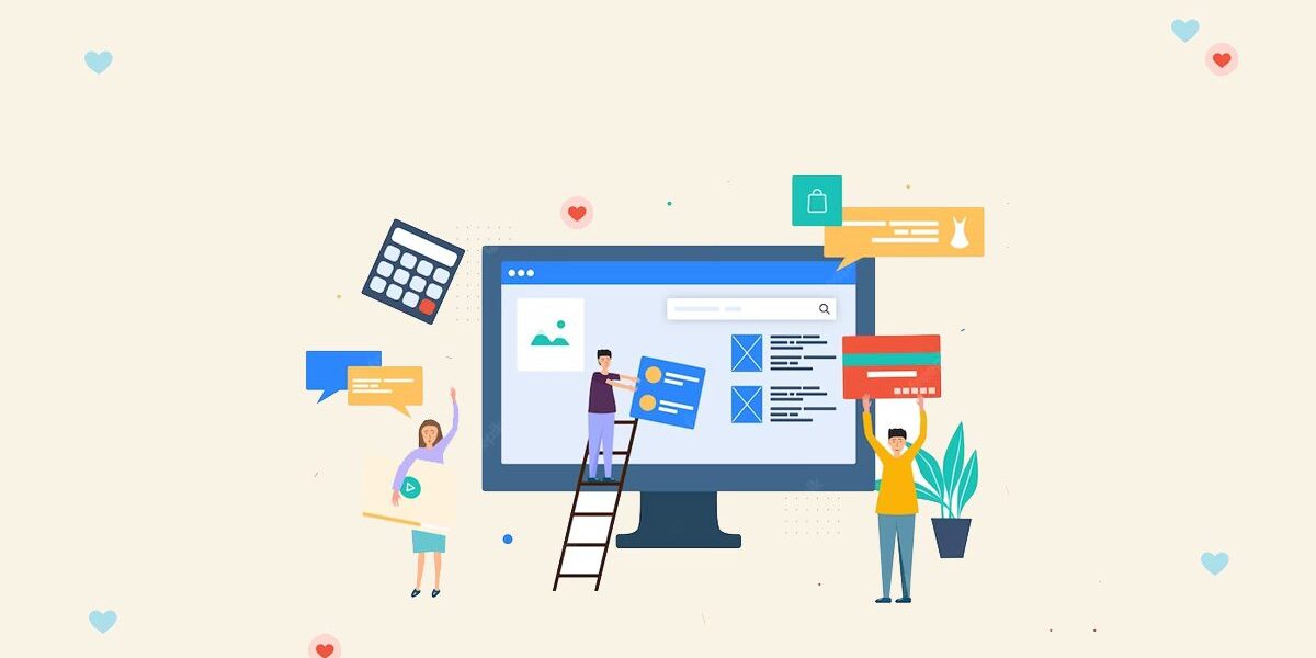 Strategi internet marketing kreatif dengan ilustrasi grafik pertumbuhan, ide kreatif, dan dashboard analitik digital.